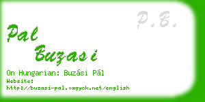 pal buzasi business card