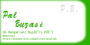 pal buzasi business card